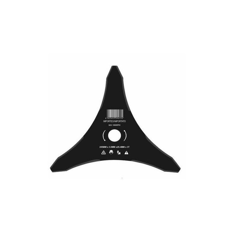 foto del prodotto disco 3 denti acciaio 255 3