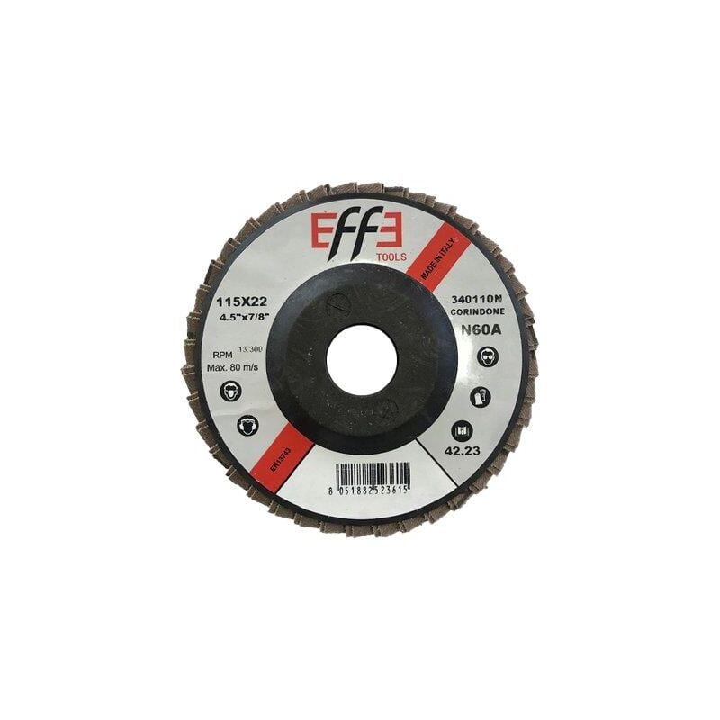 foto del prodotto disco a lamelle radiali corindone effe mm 115x22,2 grana 40