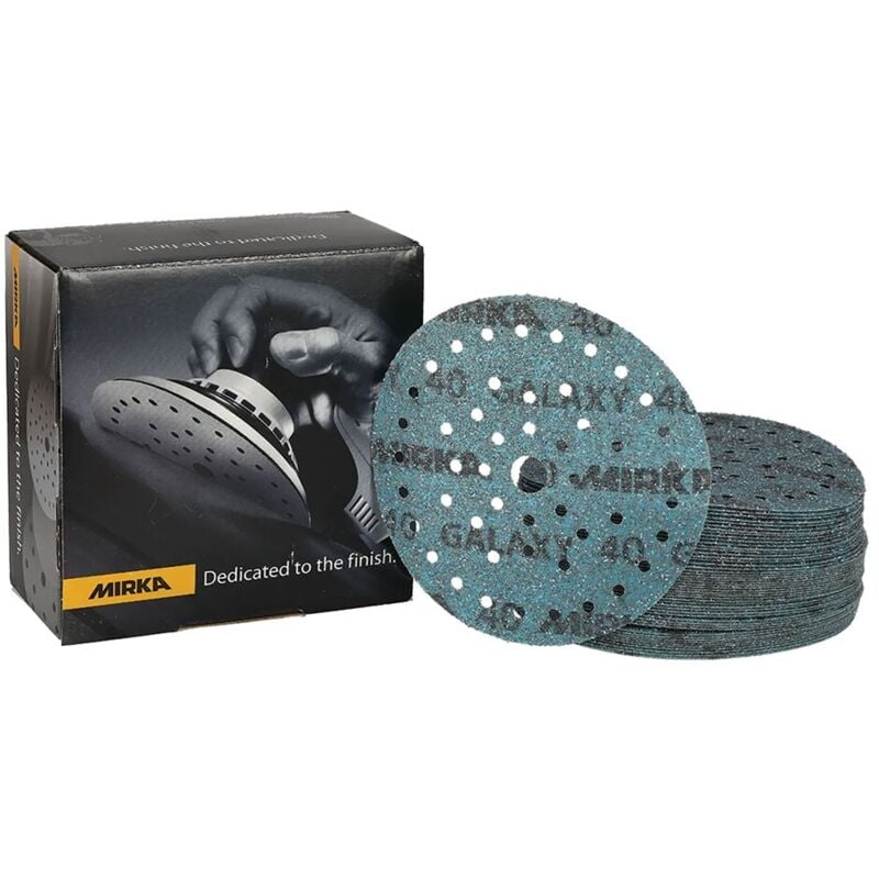 foto del prodotto disco abrasivo adesivo galaxy grip multifit 150mm k.120 f.ho/metallo/lacca/co. (per 50)
