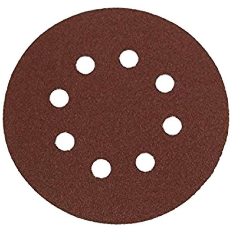 foto del prodotto disco abrasivo con velcro forato, confezione da 10 pezzi grana 40 125 mm
