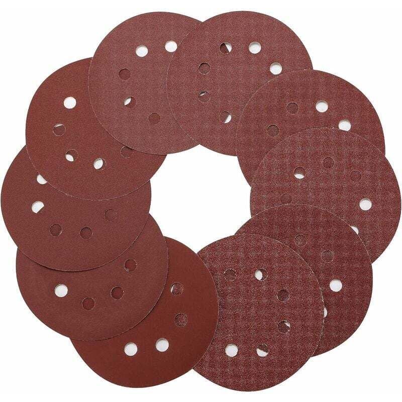 foto del prodotto disco abrasivo da 125 mm, 100 pezzi dischi abrasivi grana 40 60 80 100 120 180 240 320 400 800 per levigatura lucidatura rimozione della ruggine 8