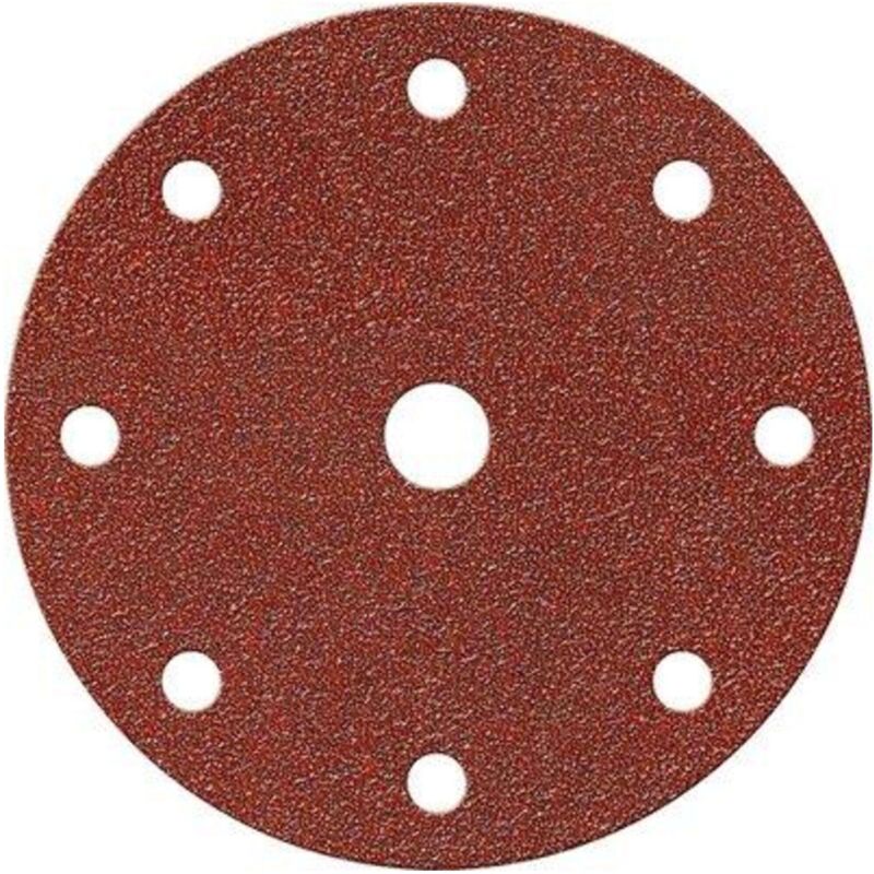 foto del prodotto disco abrasivo fibrato velcrato 9 fori imperial mm 150x22,2 grana 220 cf pz 100 1 confezione