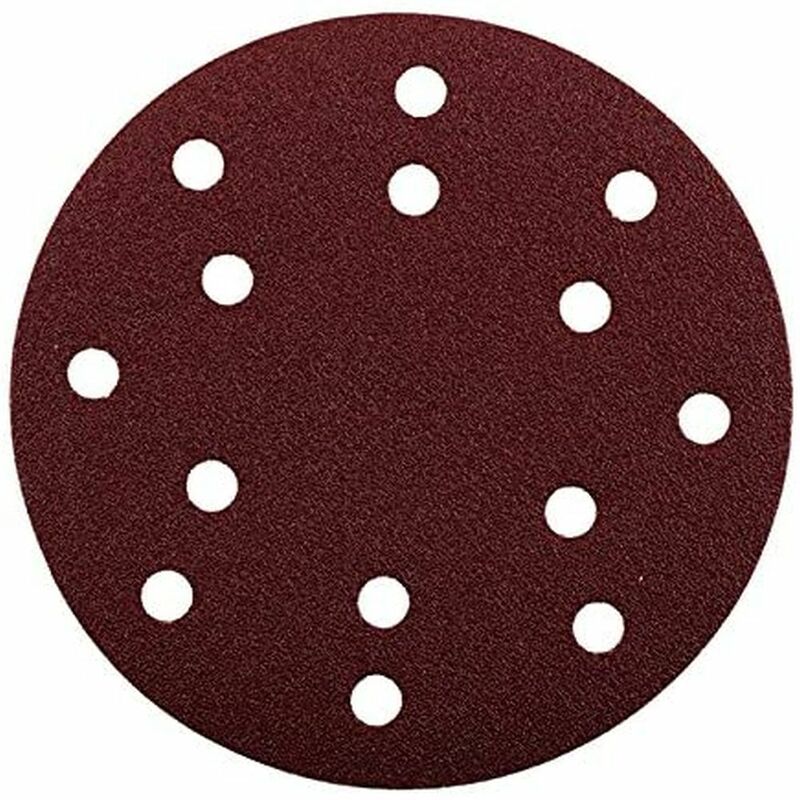 foto del prodotto disco abrasivo forato 150mm 5 pezzi grana 120 kwb