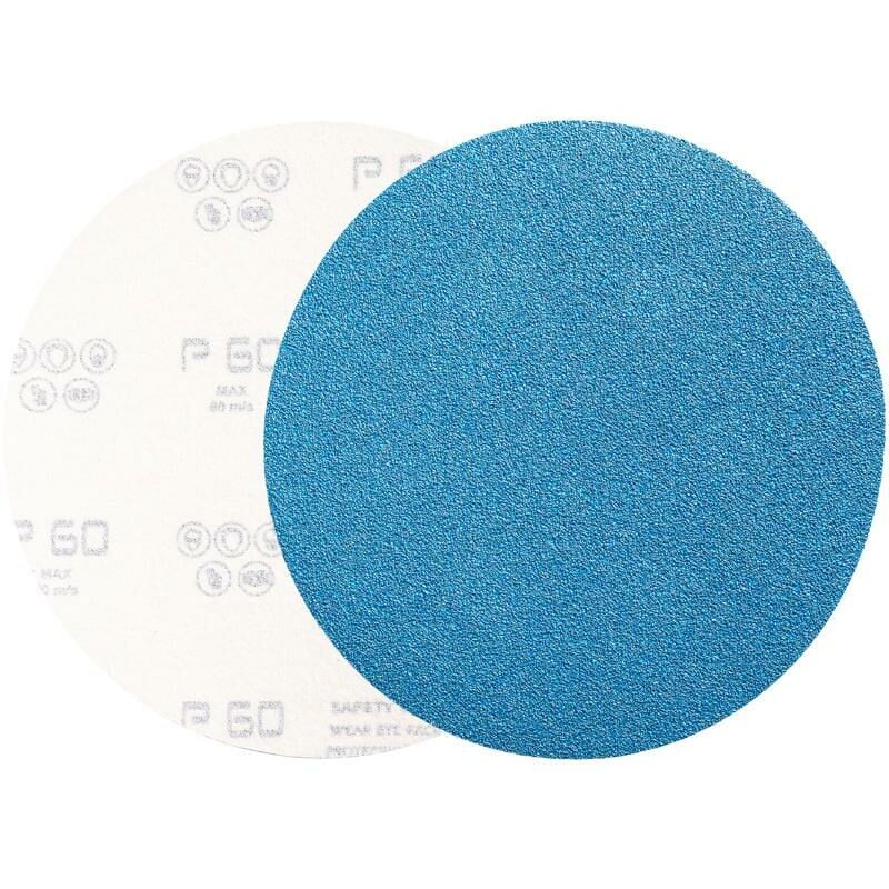 foto del prodotto disco abrasivo in zirconio velcrato 125 mm senza fori grana 60