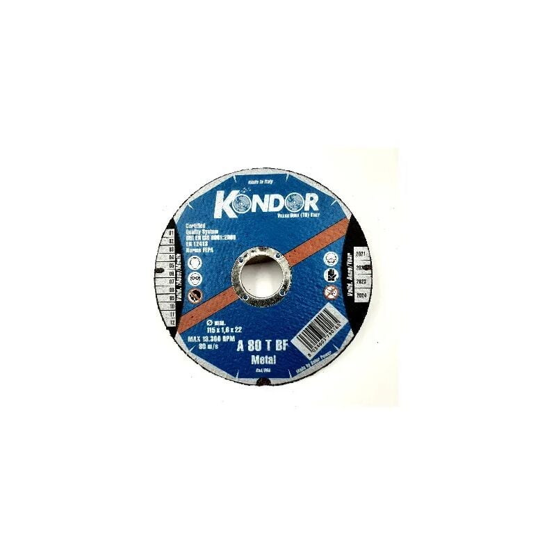 foto del prodotto disco abrasivo kondor per ferro d.115x1,6x22 mm