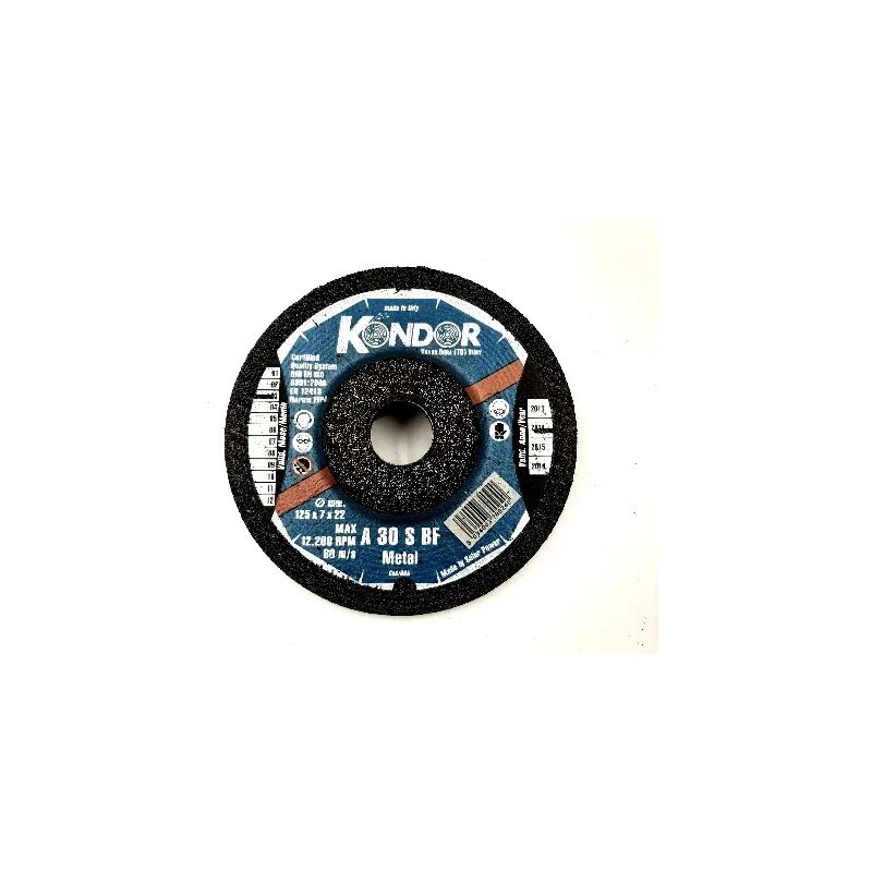 foto del prodotto disco abrasivo kondor per ferro d.125x7x22 mm