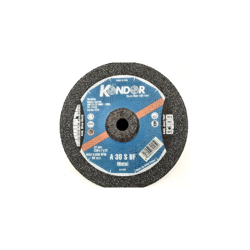 foto del prodotto disco abrasivo kondor per ferro d.230x7x22 mm