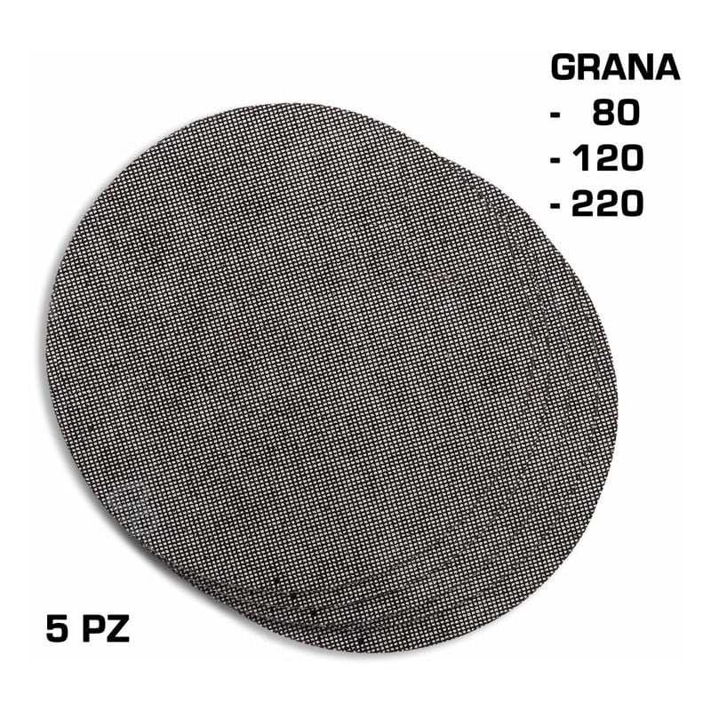 foto del prodotto disco abrasivo levigatrici 225 universale rete a strappo retinata 5 pz einhell grana 120