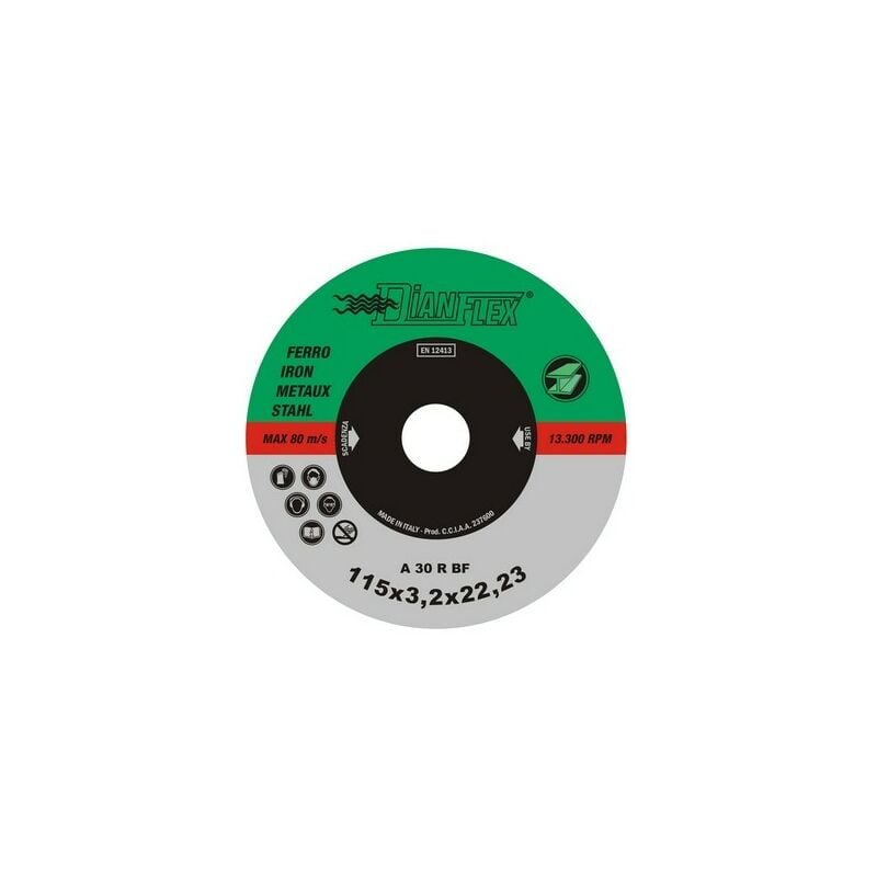 foto del prodotto disco abrasivo per ferro mm 230 x sp. 2.5 ferro