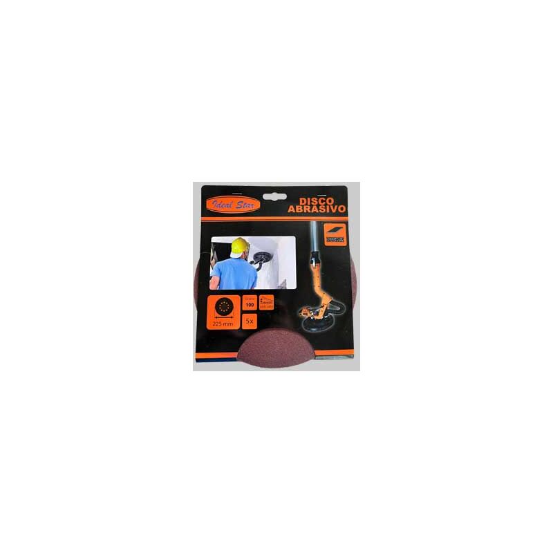 foto del prodotto disco abrasivo velcrato per levigatrice ideal star 225 grana 240 conf. 5 pezzi