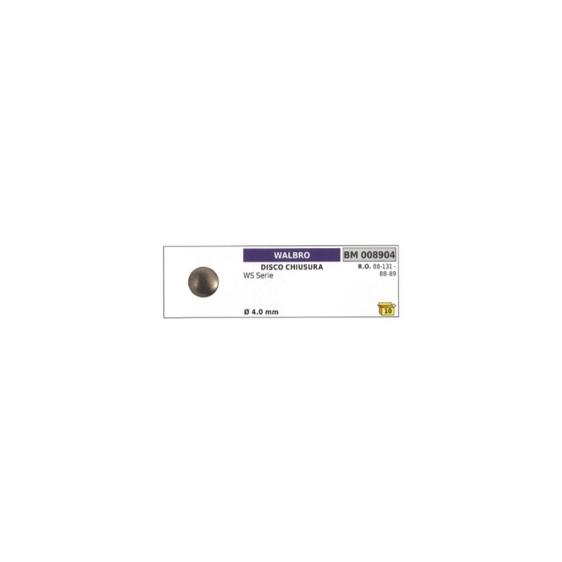 foto del prodotto disco chiusura walbro motosega ws serie ø 4,0 mm 88-131 - 88-89