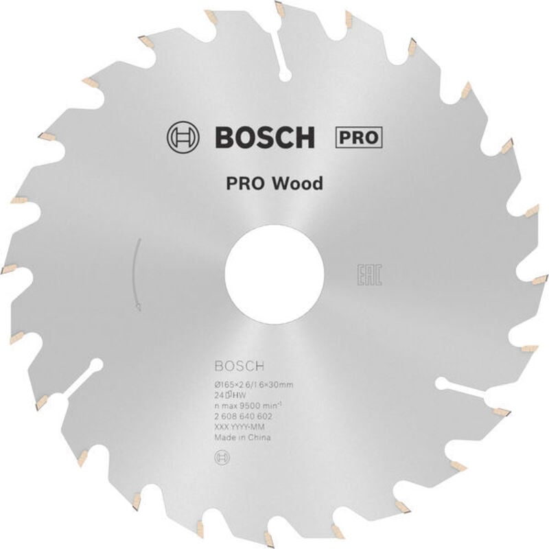 foto del prodotto disco da sega circolare pro wood, 165 x 2,6 x 30 mm, t24