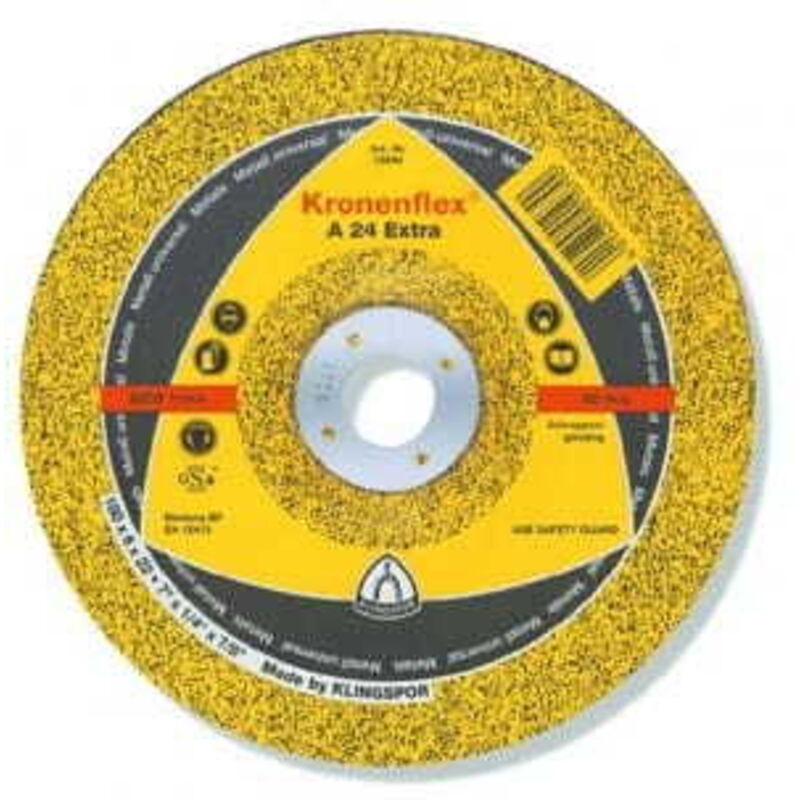 foto del prodotto disco da smeriglio in metallo klingspor 115 mm x 6,0 mm x 22,2 mm a24 extra