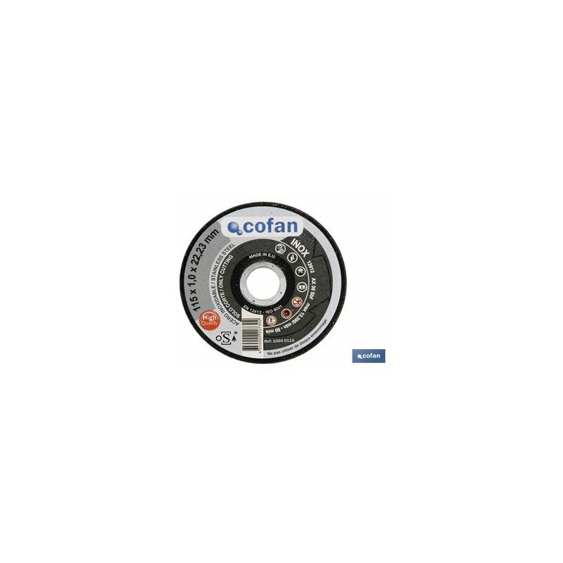 foto del prodotto disco da taglio 125x1,6x22,23 inox professional