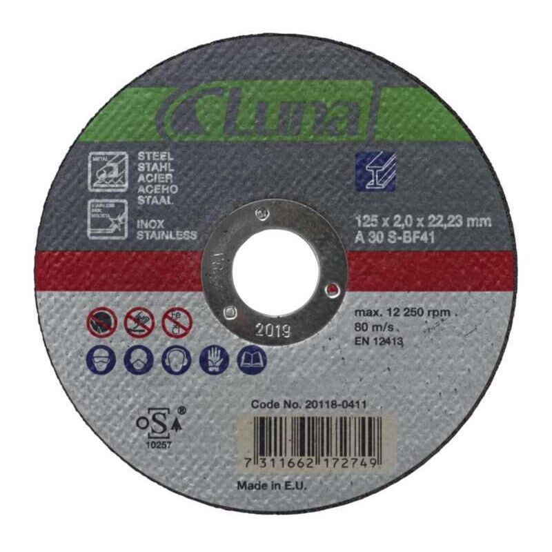 foto del prodotto disco da taglio 125x1,6x22 mm