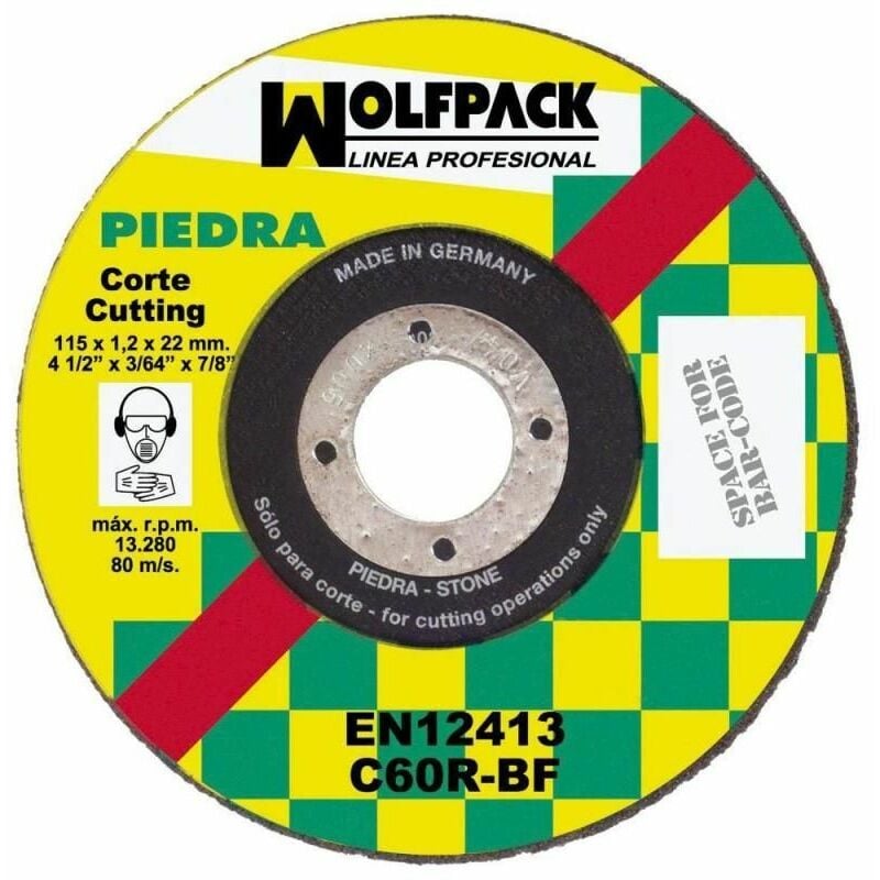 foto del prodotto disco da taglio abrasivo per pietra fine 115x1,2 mm.