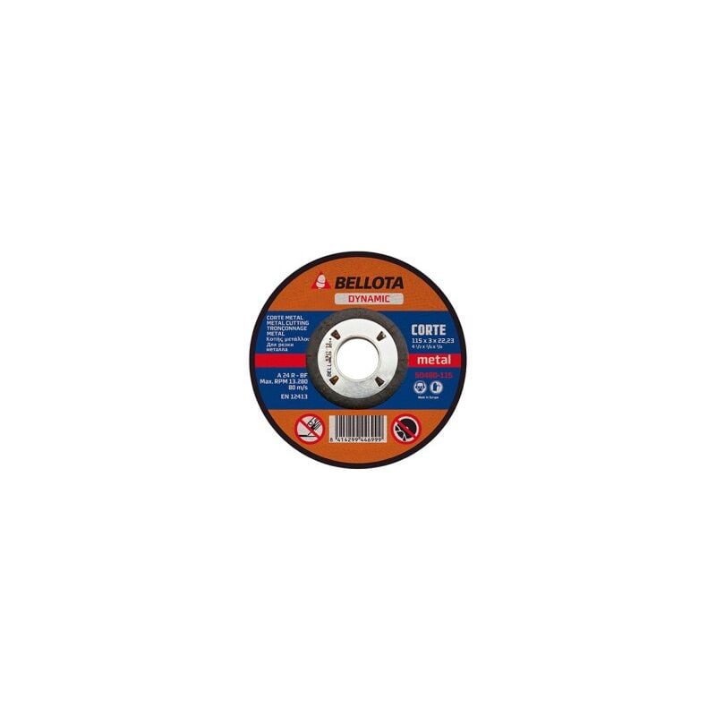 foto del prodotto disco da taglio base per metallo 115x3mm 50480 bellota
