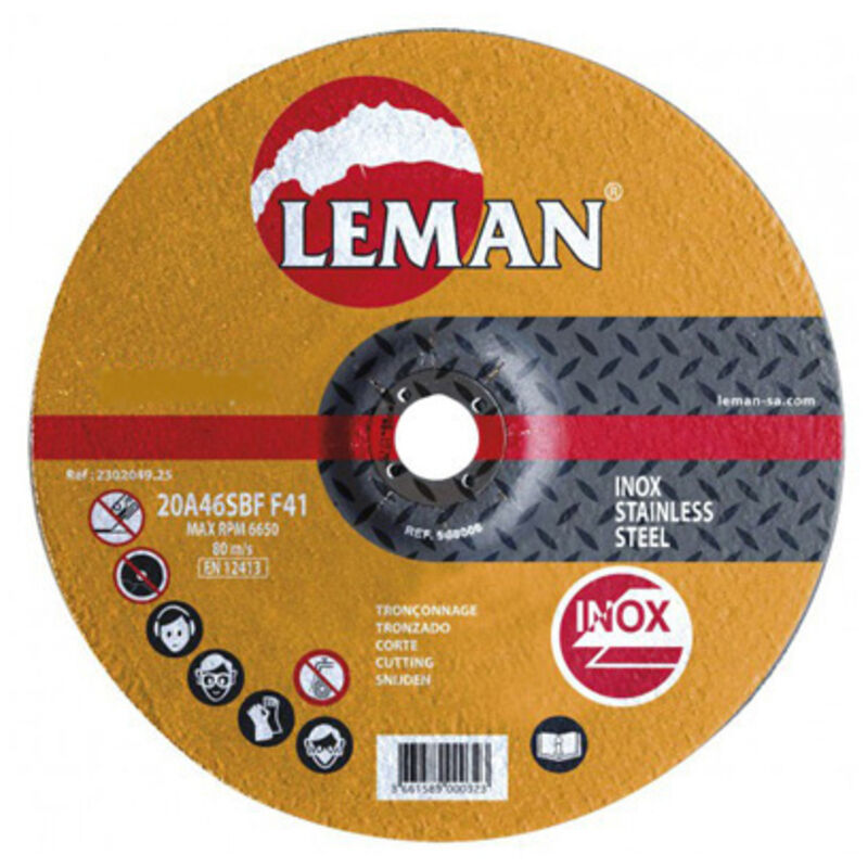 foto del prodotto disco da taglio in acciaio inox 125x1mm 1251049.25 leman