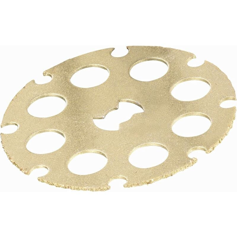 foto del prodotto disco da taglio in carburo speedclic disco da taglio per legno e pvc, diametro 38 mm, accessori speedclic per utensili rotanti multifunzione, oro