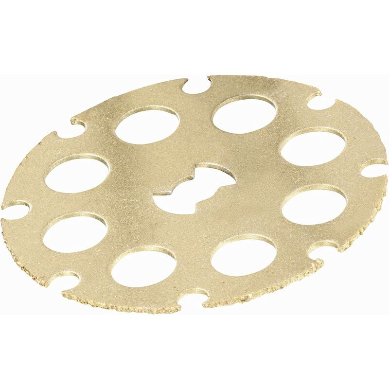 foto del prodotto disco da taglio in carburo speedclic disco da taglio per legno e pvc, diametro 38 mm, accessori speedclic per utensili rotanti multifunzione, oro