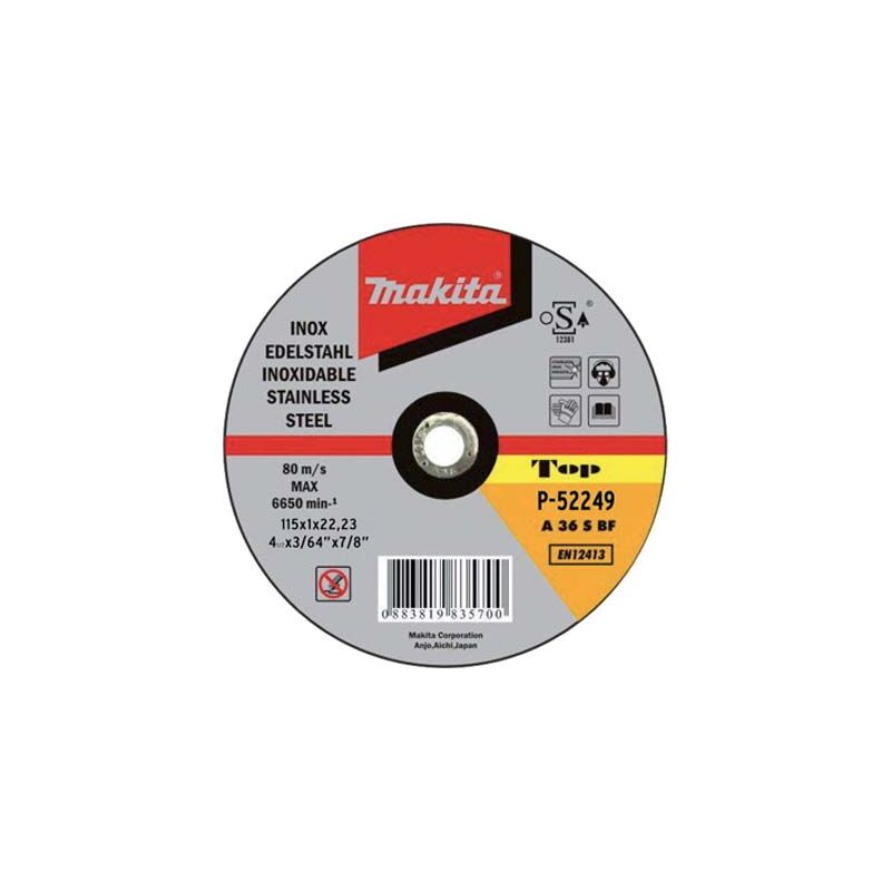 foto del prodotto disco da taglio per inox makita 115x1,6 mm conf. 50 pezzi
