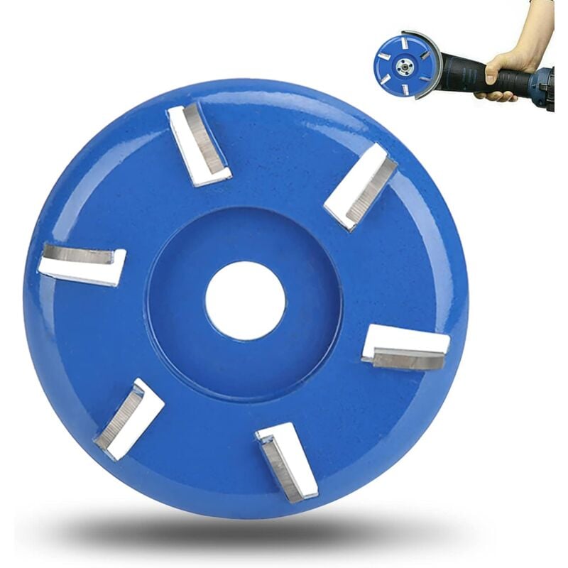 foto del prodotto disco da taglio per legno, disco da taglio per legno, smerigliatrice angolare per rimozione ceppi, disco per intaglio del legno, 6 denti, fresa per