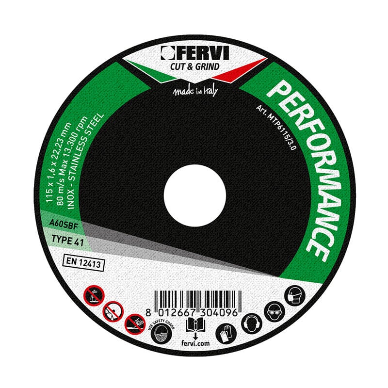foto del prodotto disco da taglio performance fervi mtp6075 1.5 per troncatrici - 75 x 1,5 mm - foro 10 mm