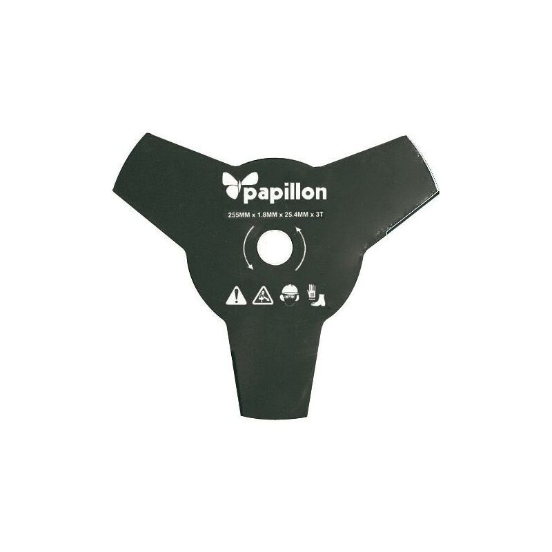 foto del prodotto disco decespugliatore acciaio 3 denti 255mm papillon cf. scatola