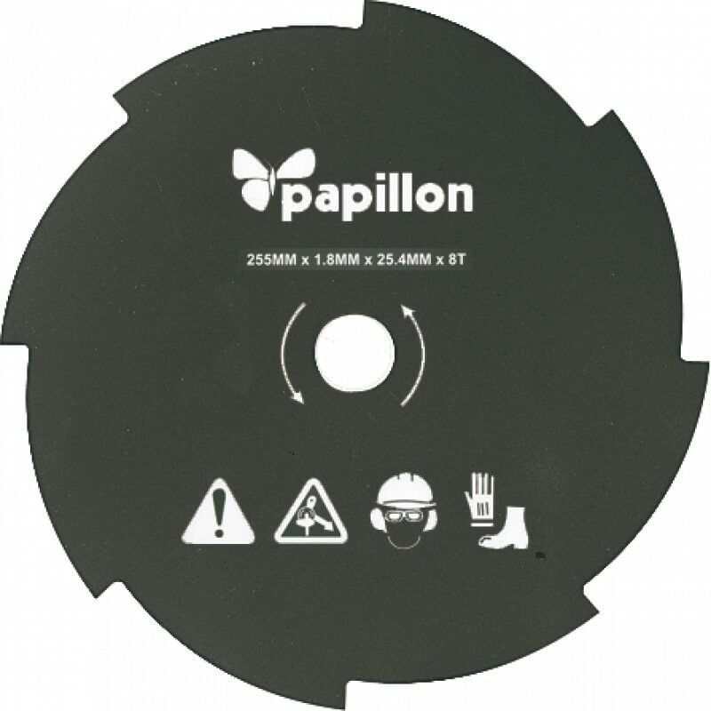 foto del prodotto disco decespugliatore acciaio 8 denti 255mm papillon cf. scatola