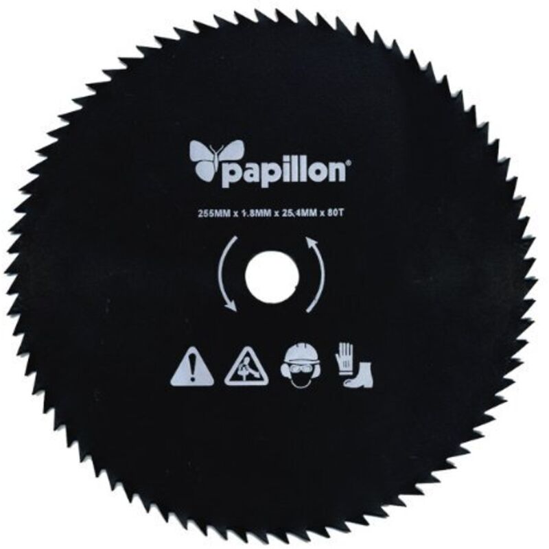 foto del prodotto disco decespugliatore acciaio 80 denti 255mm papillon cf. scatola