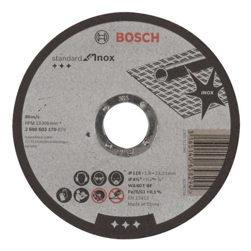 foto del prodotto disco di taglio dritto 115 mm 1 pz acciaio bosch