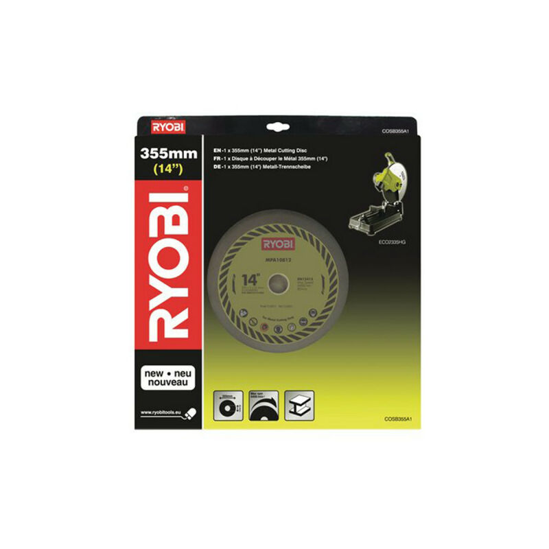 foto del prodotto disco di taglio universale ryobi 355 millimetri metallo cosb355a1