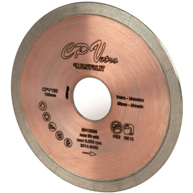 foto del prodotto disco diamantato 100 mm montolit cermont cpv100 per piastrelle in vetro