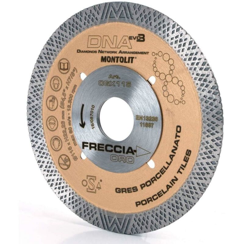 foto del prodotto disco diamantato 100 mm montolit dna cgx100 per gres e ceramica dura