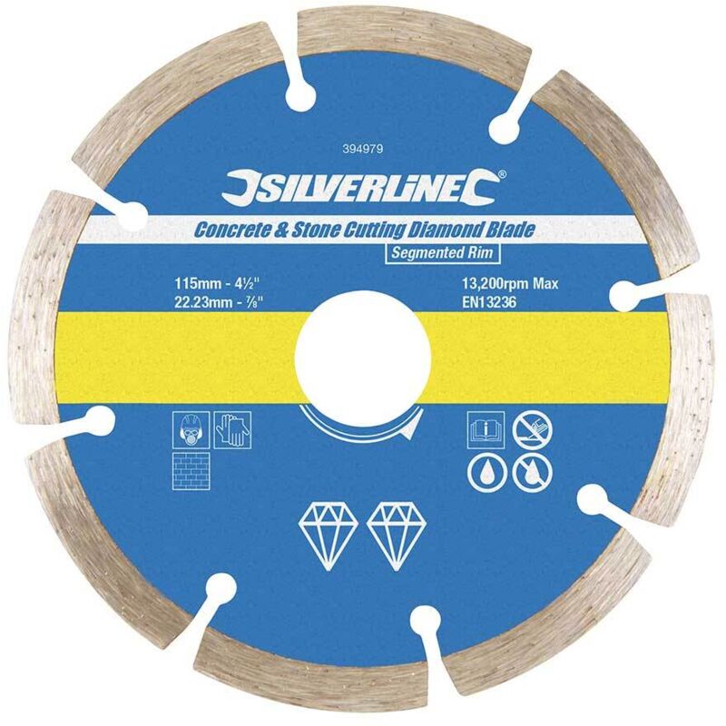 foto del prodotto disco diamantato 115 mm con bordo segmentatoper per smerigliatrici