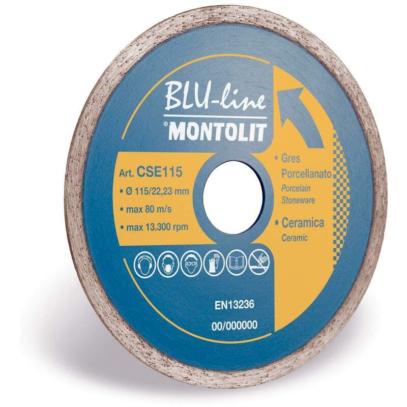 foto del prodotto disco diamantato 115 mm montolit cermont cse115 per ceramica e gres