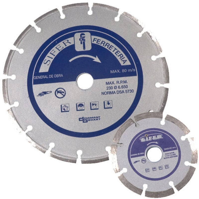 foto del prodotto disco diamantato 115 platorello 7 mm segmentato blu 14431 - sifer