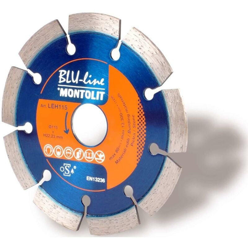foto del prodotto disco diamantato 125 mm montolit lasermont leh125 per materiali da costruzione