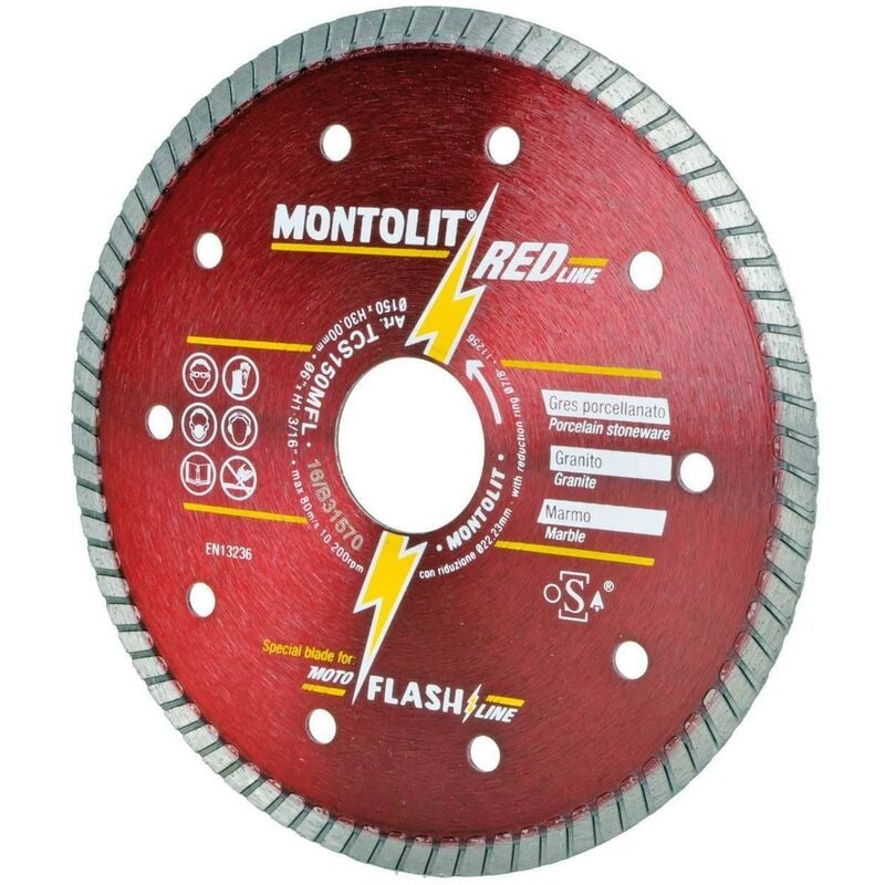 foto del prodotto disco diamantato 150 mm montolit turmont tcs150mfl per moto flash line