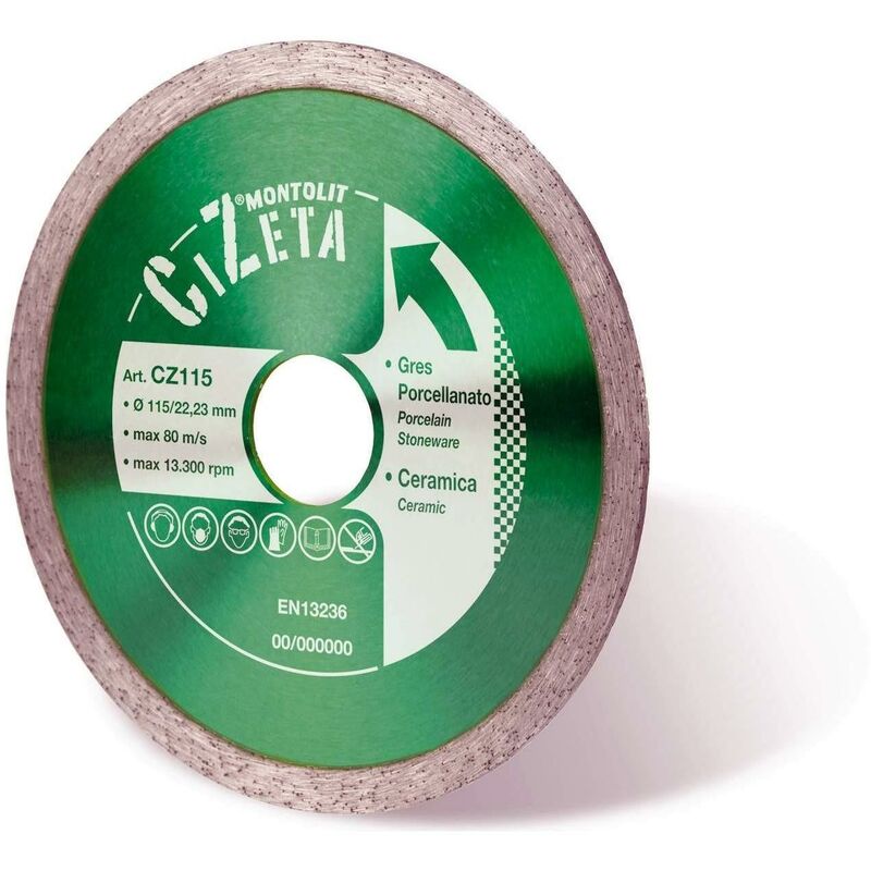 foto del prodotto disco diamantato 180 mm montolit cermont cz180 per gres e ceramica