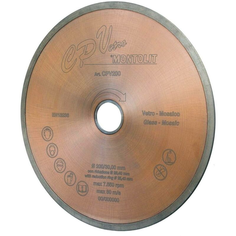 foto del prodotto disco diamantato 300 mm montolit cermont cpv300 per piastrelle in vetro