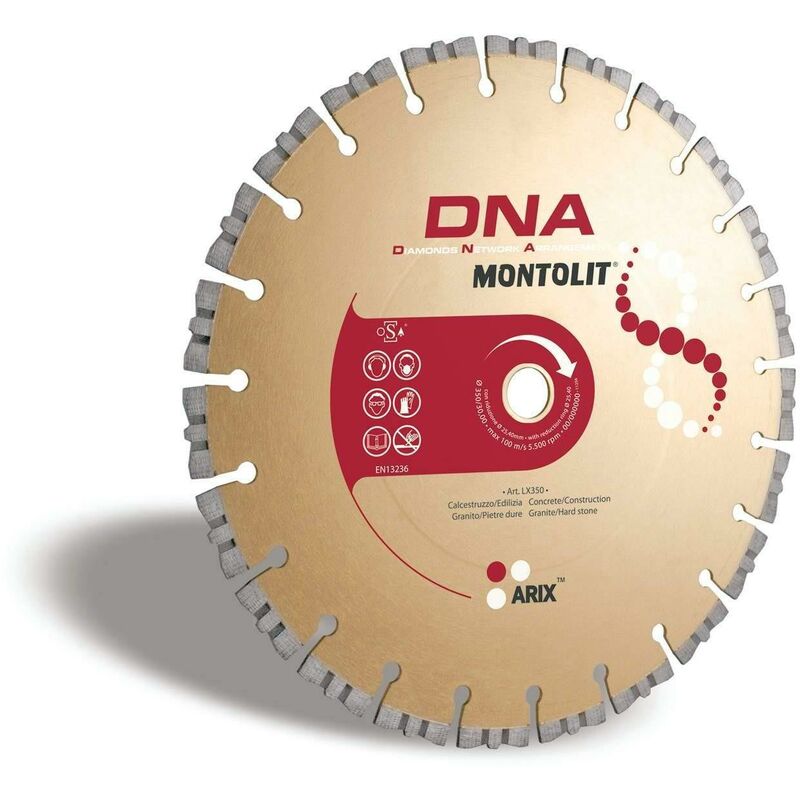 foto del prodotto disco diamantato 300 mm montolit lx300 per calcestruzzo edilizia granito porfido pietre dure