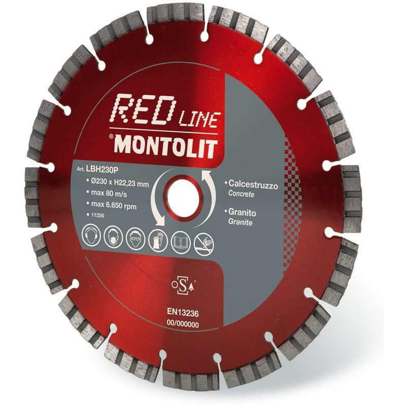 foto del prodotto disco diamantato 450 mm montolit lasermont lbh45032 per calcestruzzo granito porfido pietre dure