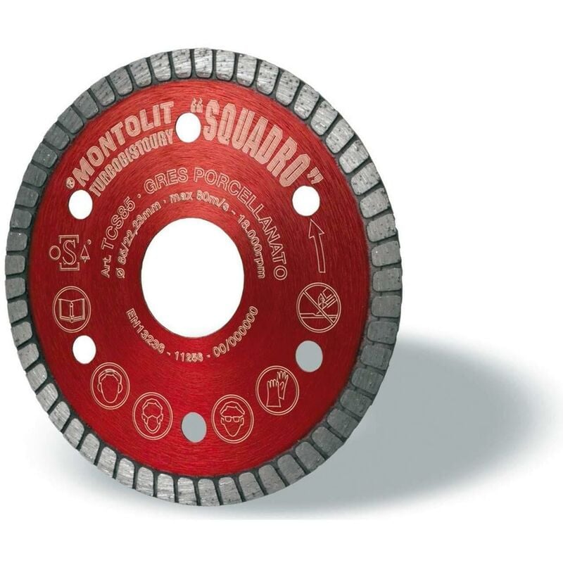 foto del prodotto disco diamantato 85 mm montolit turmont tcs85 per gres e ceramica dura