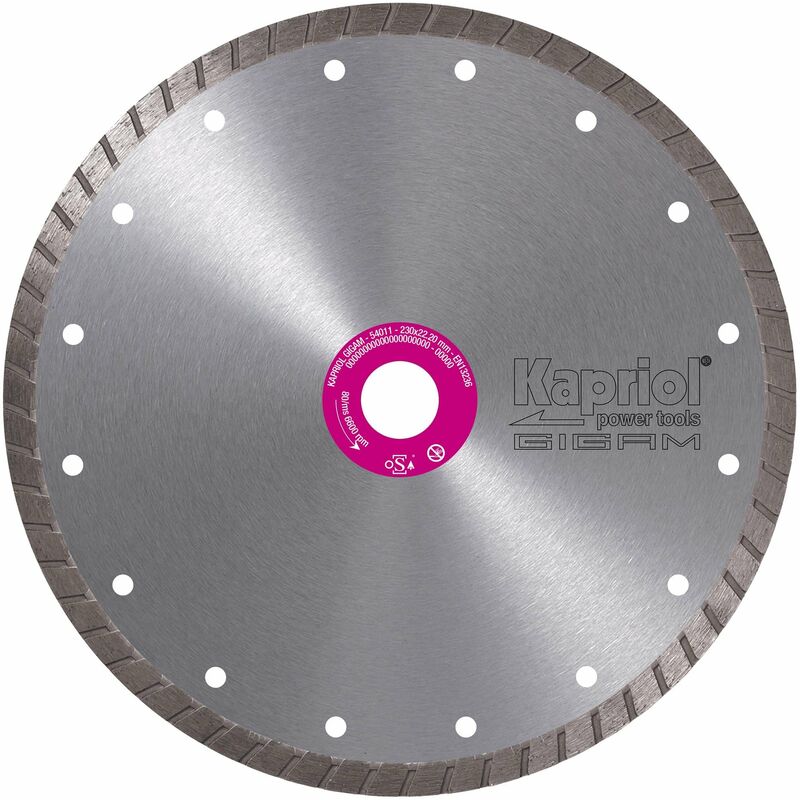 foto del prodotto disco diamantato a corona continua per mattoni cemento pietre 115 mm 54010 turbo