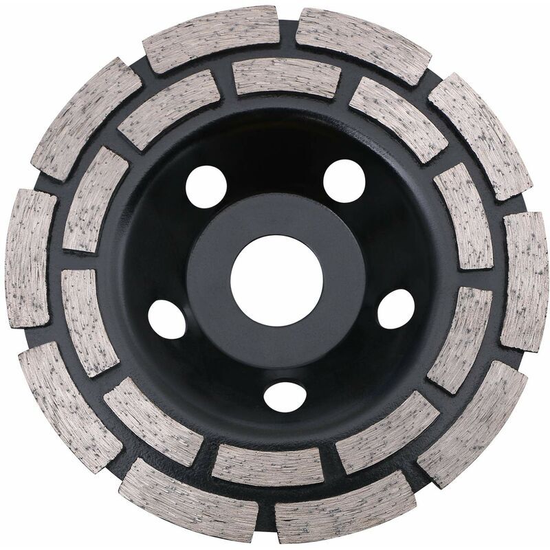 foto del prodotto disco diamantato, disco diamantato per levigatura di cemento, doppia fila 125 x 22,23 mm, mola diamantata universale per levigare calcestruzzo,