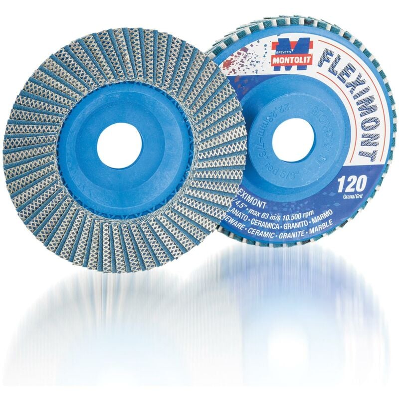 foto del prodotto disco diamantato lamellare grana 120 115mm montolit fleximontgm