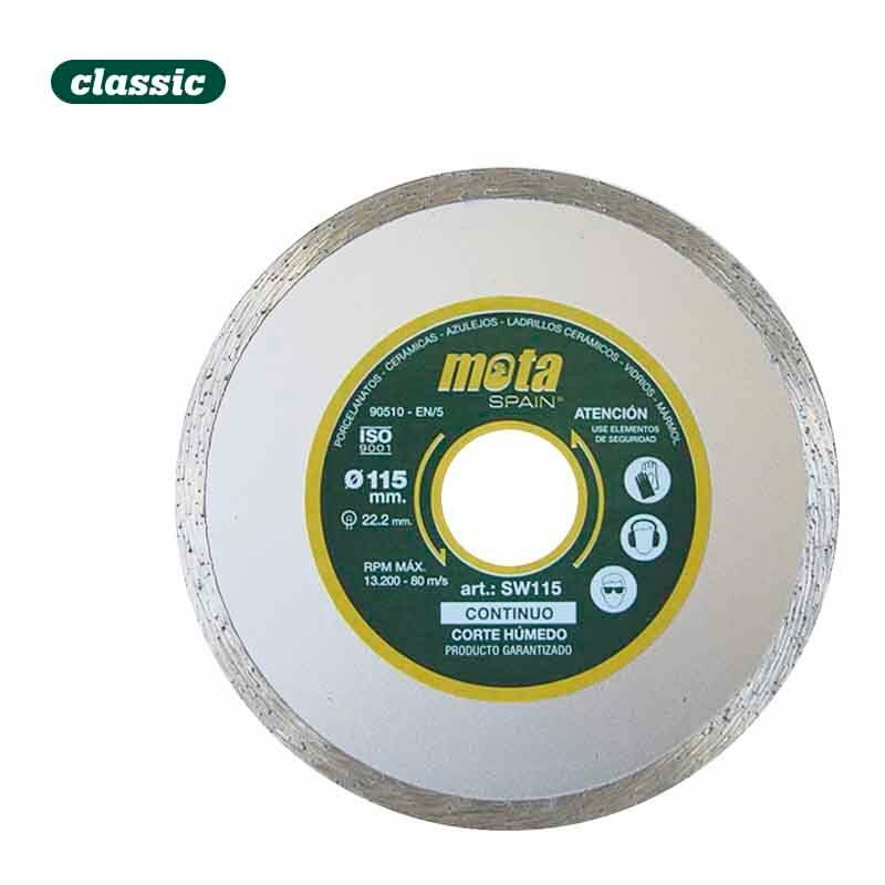foto del prodotto disco diamantato liscio umido 115 mm clp18 sw115 p