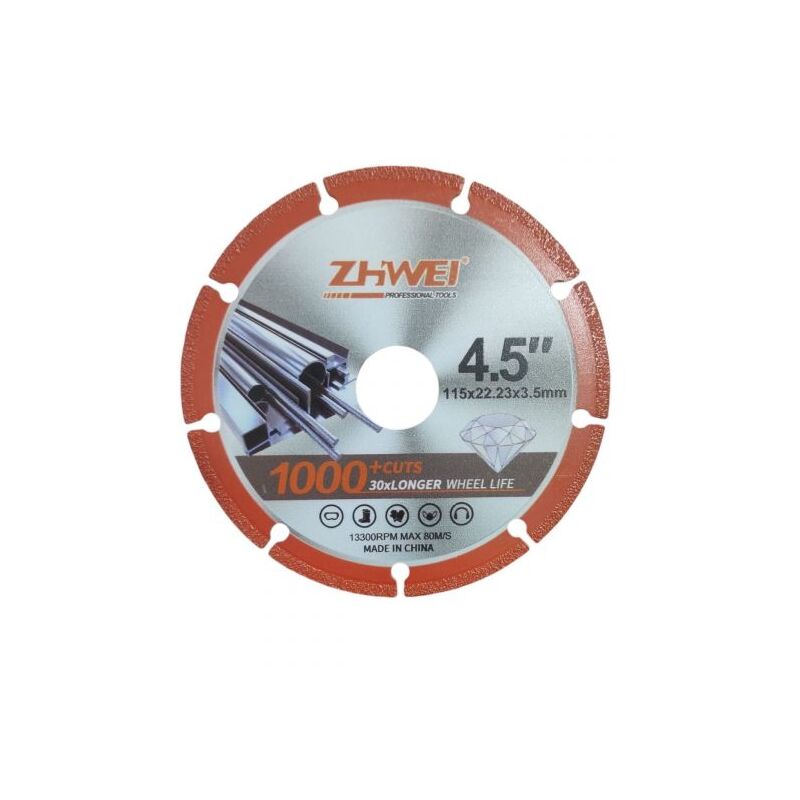 foto del prodotto disco diamantato per piastrelle gres marmo 115x22.23x3.5mm 13300 rpm 80m s 07632