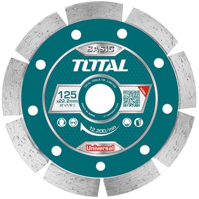 foto del prodotto disco diamantato per taglio a secco 125 x 22mm dischi taglio total